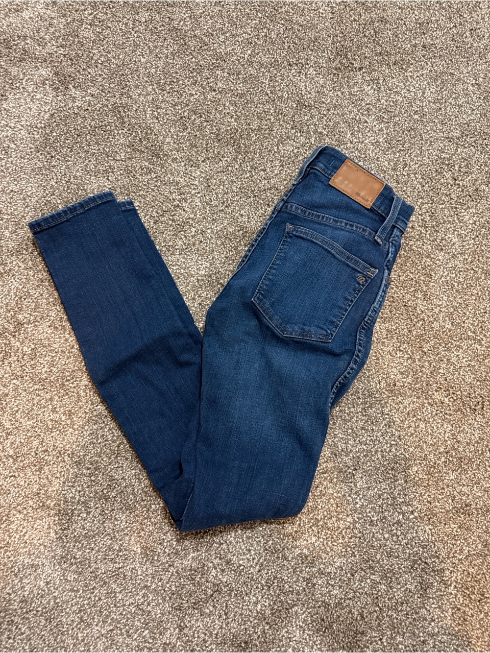 Madewell High-Rise Indigo Denim Jeans with Signature Label